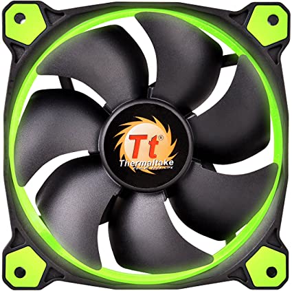 Thermaltake Riing 140 mm High Static Pressure LED Radiator Fan (Green)