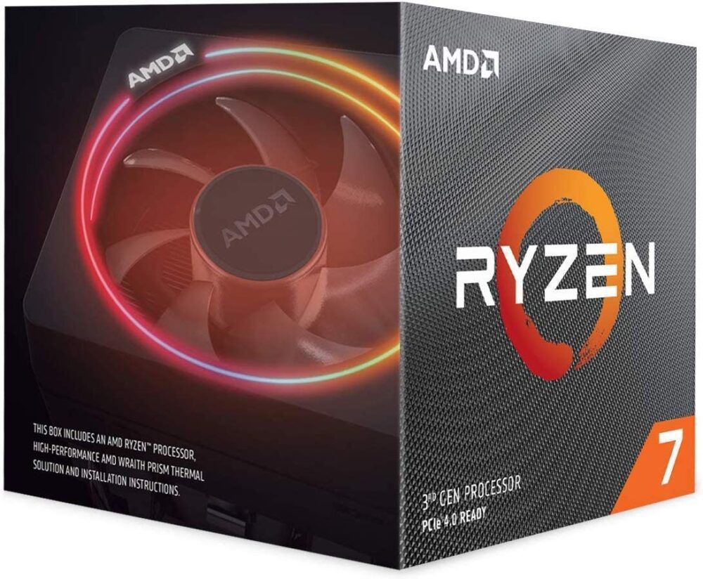 AMD Ryzen 7 3700X Desktop Processor with Wraith Prism Cooler (100-100000071BOX)