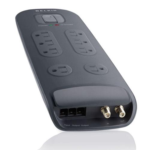 Belkin 8-Outlet Surge Protector with 6' Power Cord and Telephone and Cable/Satellite Protection (BV108230-06-BLK)