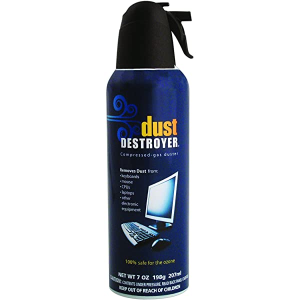 Dust Destroyer Compressed Air Duster Cleaner Spray 7 oz