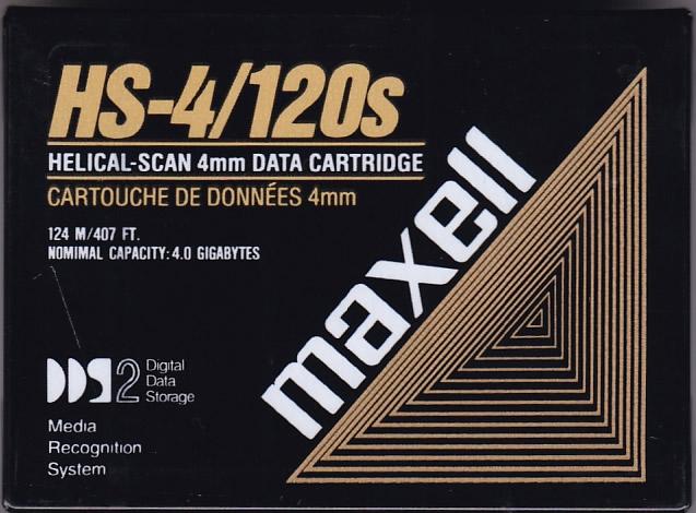 Maxell HS-4/120s Helical-Scan 4 mm 4 GB 120 m/407 ft Data Cartridge