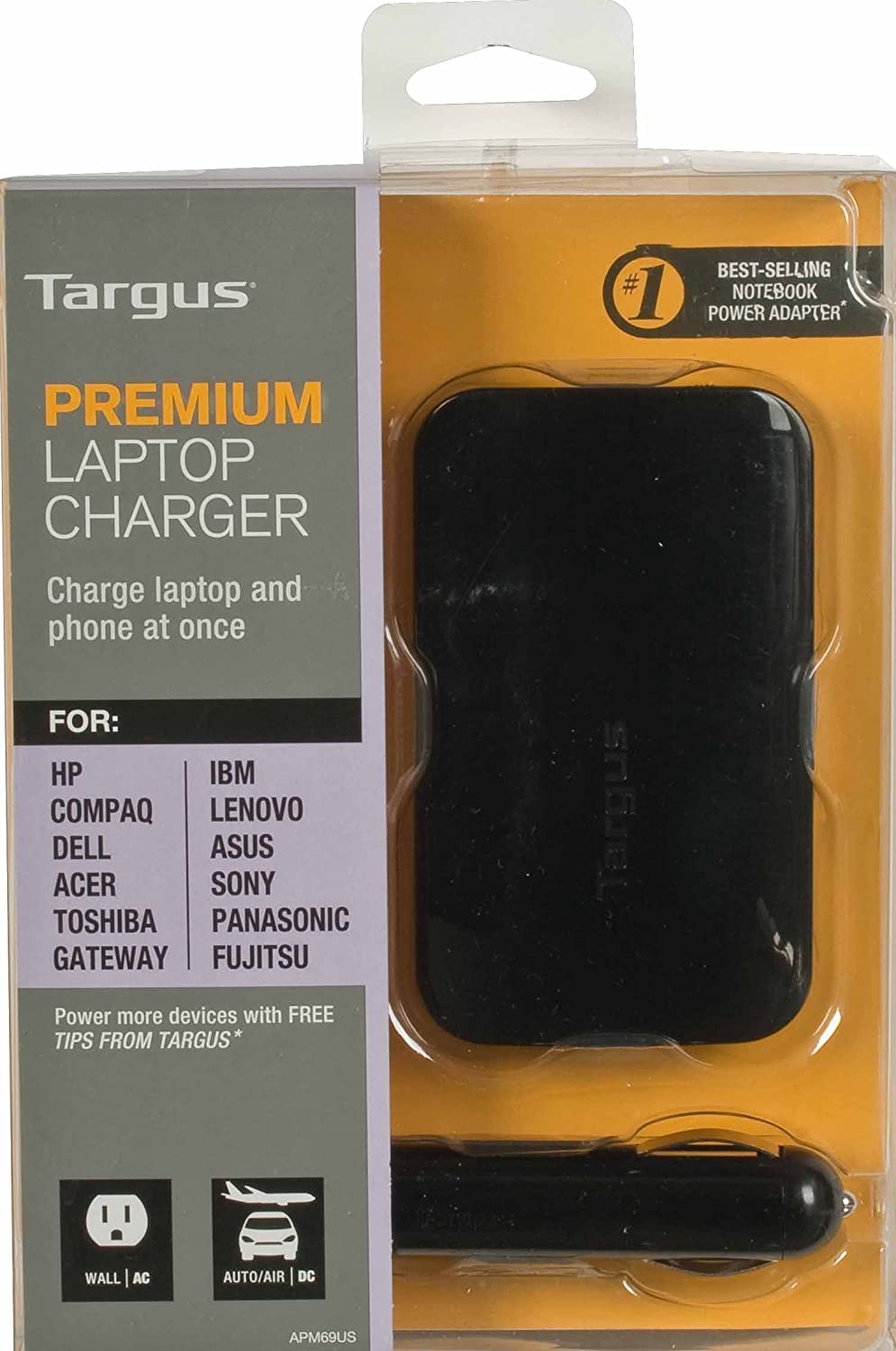 Targus Premium Laptop Charger (AC or DC) (APM69CA)