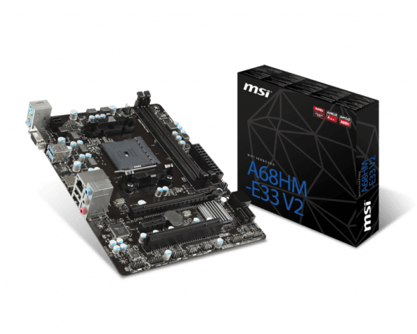MSI A68HM-E33 V2 FM2+ AMD A68H SATA 6 GB/s USB 3.0 HDMI Micro ATX AMD Motherboard