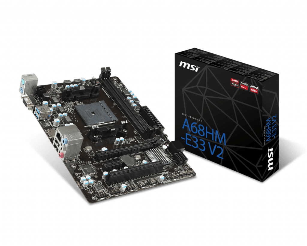 MSI A68HM-E33 V2 FM2+ AMD A68H SATA 6 GB/s USB 3.0 HDMI Micro ATX AMD Motherboard