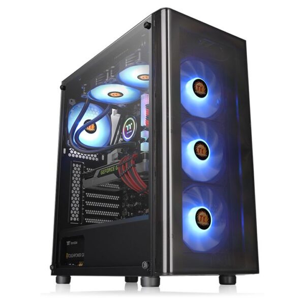 Thermaltake V200 Tempered Glass 3 RGB Edition Mid-Tower Chassis/Computer Case (CA-1K8-00M1WN-01)