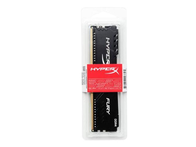 Kingston HyperX FURY 8 GB 3200 MHz DDR4 CL16 DIMM 1Rx8 Black XMP Desktop Memory Single Stick (HX432C16FB3/8)