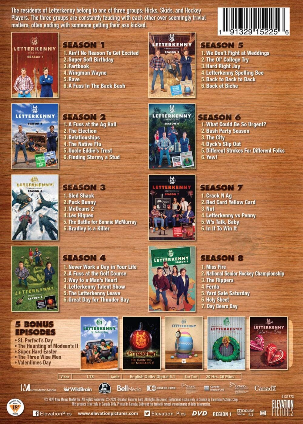 Letterkenny: Season 1-8 Collection DVD Box Set