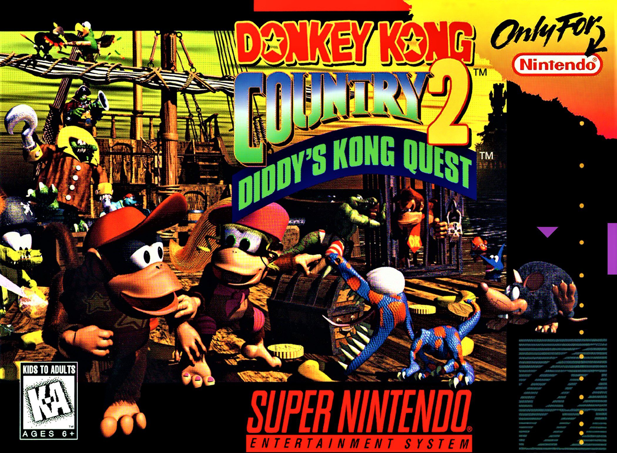 Donkey Kong Country 2: Diddy's Kong Quest for Super Nintendo Entertainment System (SNES)