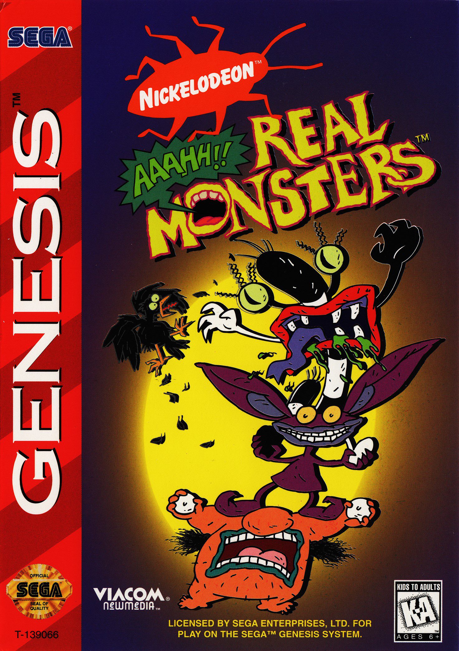 Nickelodeon Aahh!!! Real Monsters for Sega Genesis