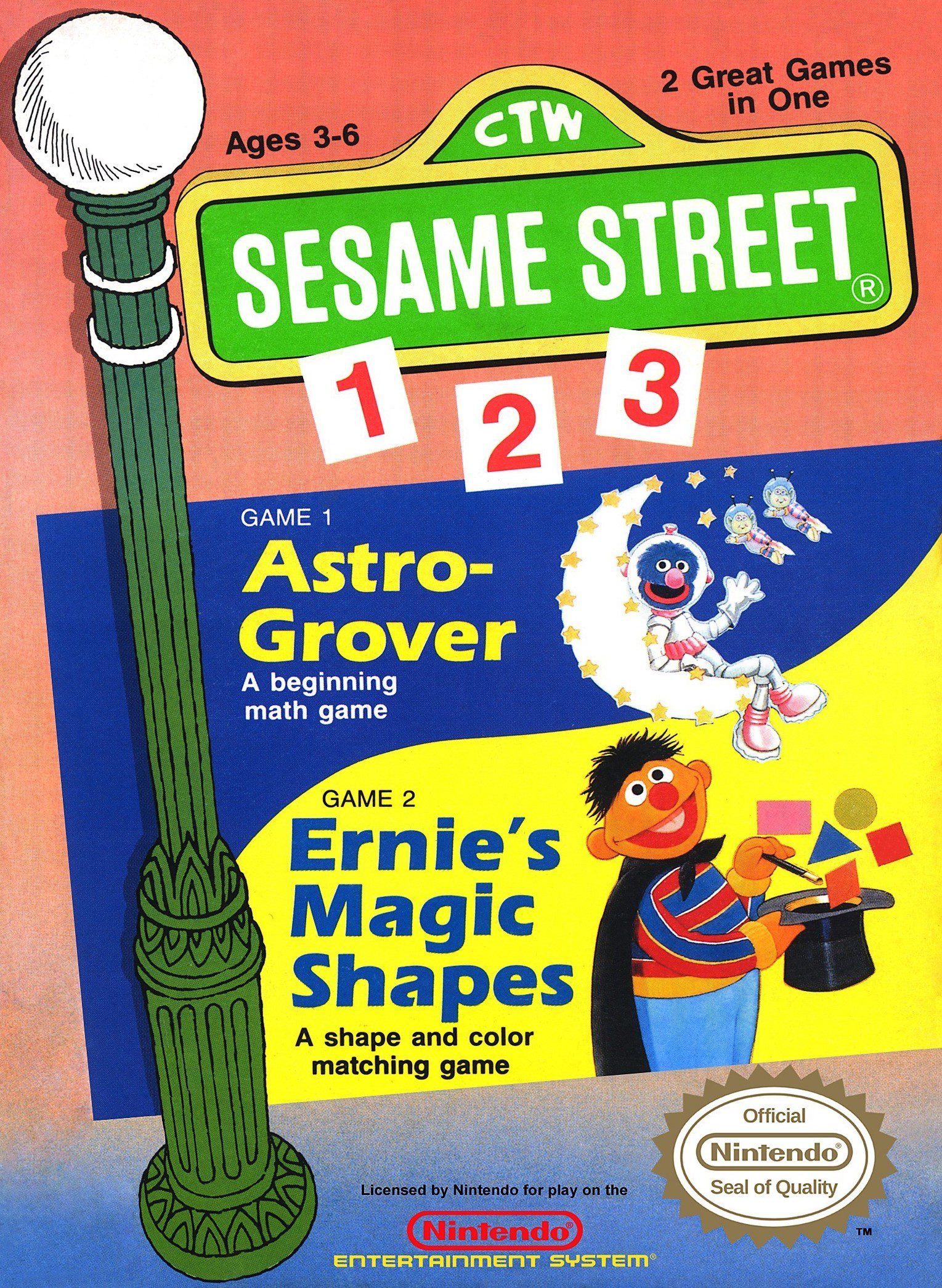 Sesame Street 1-2-3 for Nintendo Entertainment System (NES)