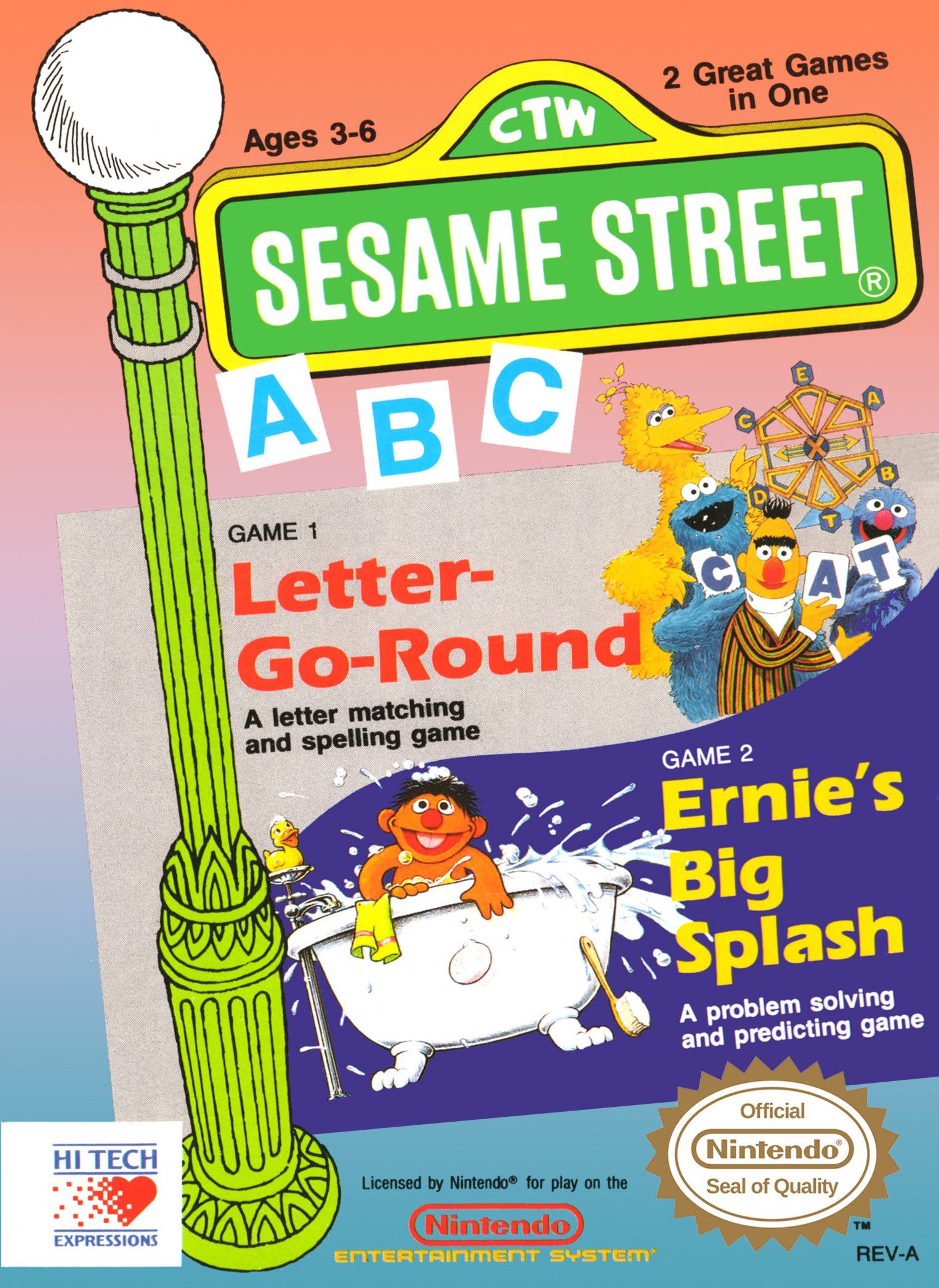 Sesame Street A-B-C for Nintendo Entertainment System (NES)