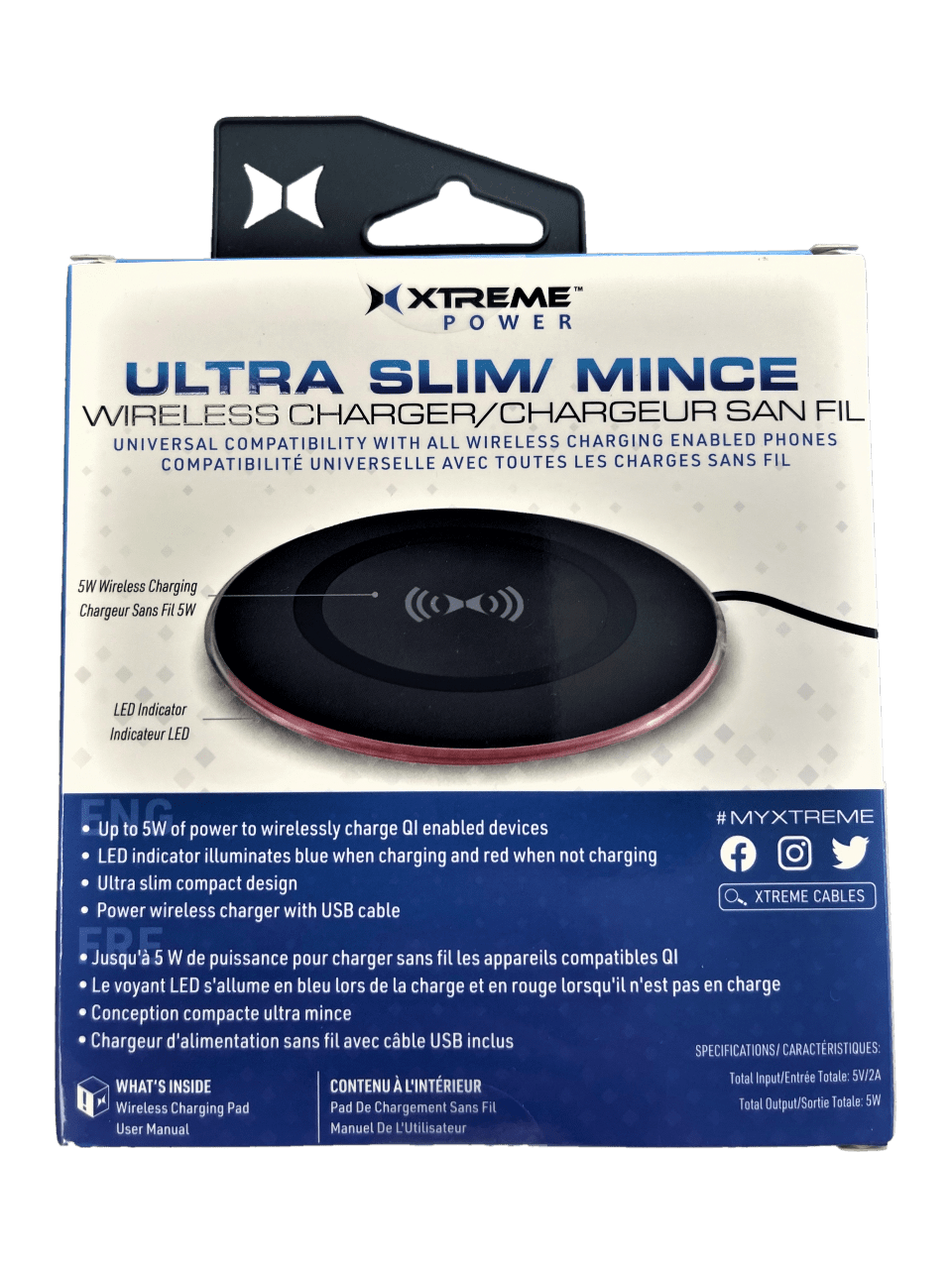 Xtreme Cables Ultra Slim Wireless Charger (XAH8-1008-BLK)
