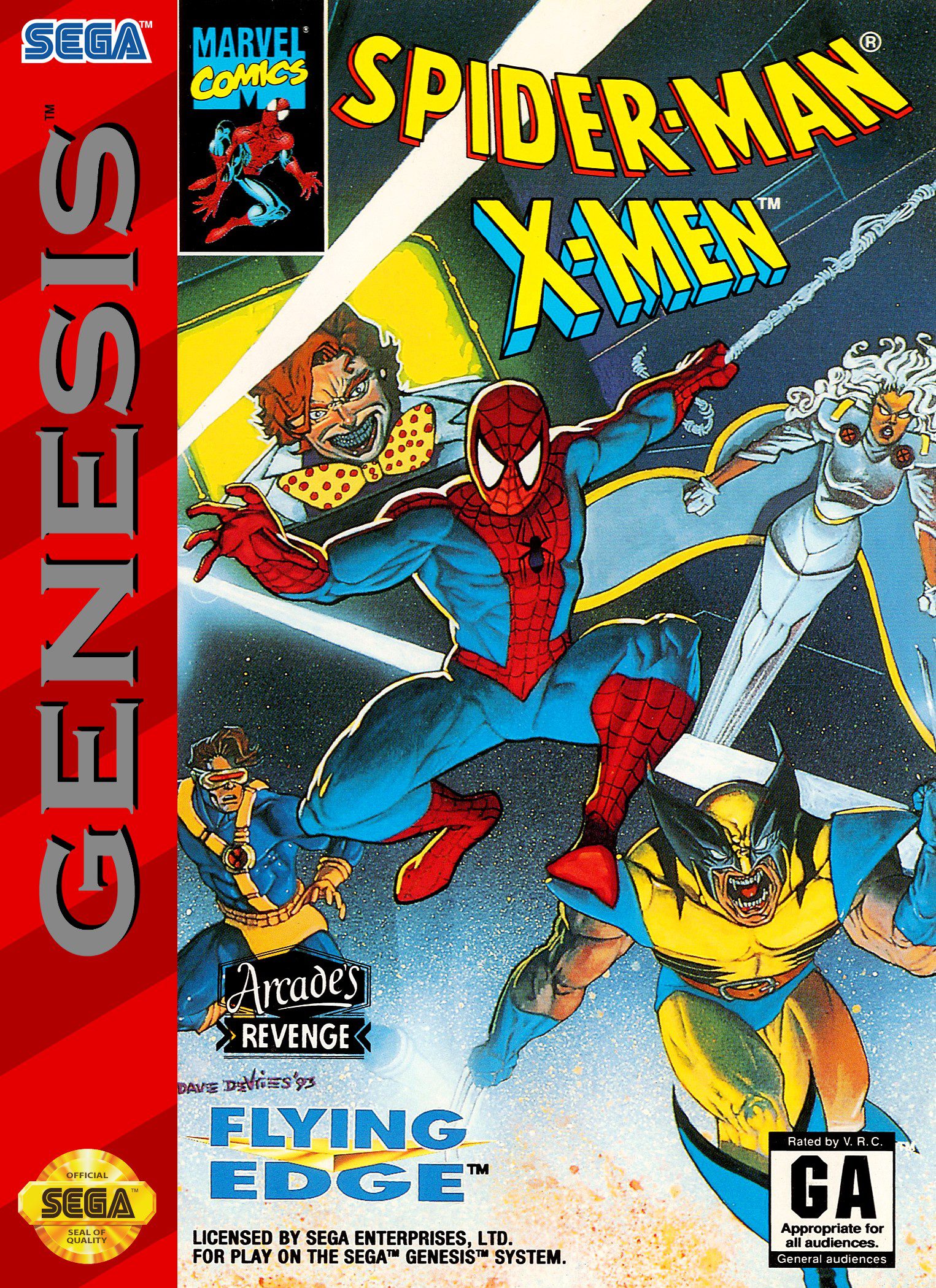 Spider-Man and the X-Men in Arcade's Revenge for Sega Genesis