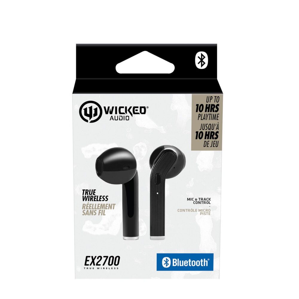 Wicked Audio EX2700 True Wireless In-Ear Headphones (Black) (WI-EX2700)
