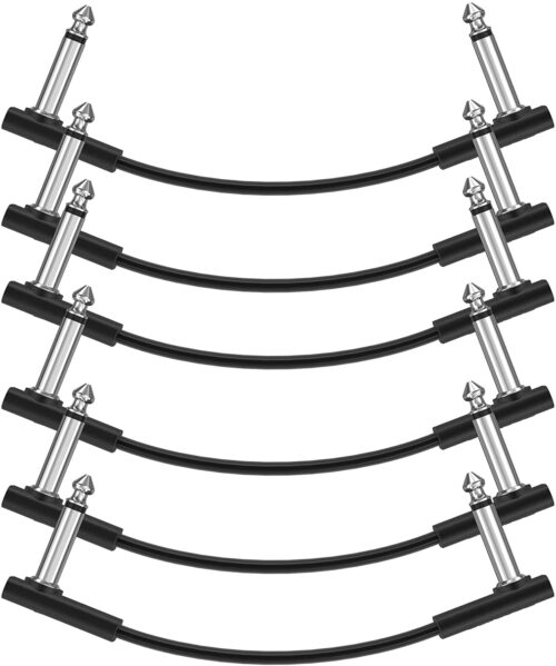 Donner 6” Guitar Effect Pedal Patch Cables (Black) (EC1048)