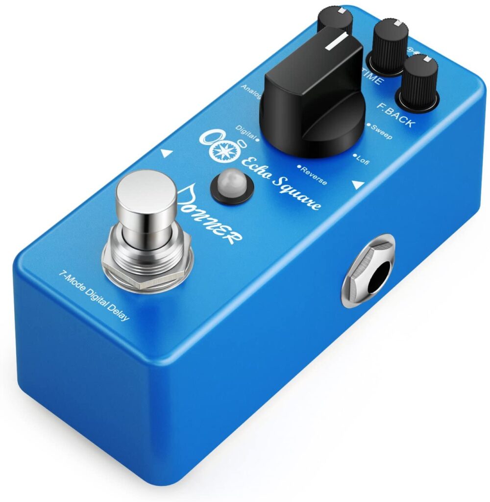 Donner Multi Digital Delay Pedal (Echo Square Guitar Effect Pedal with 7 Modes) (EC1006)
