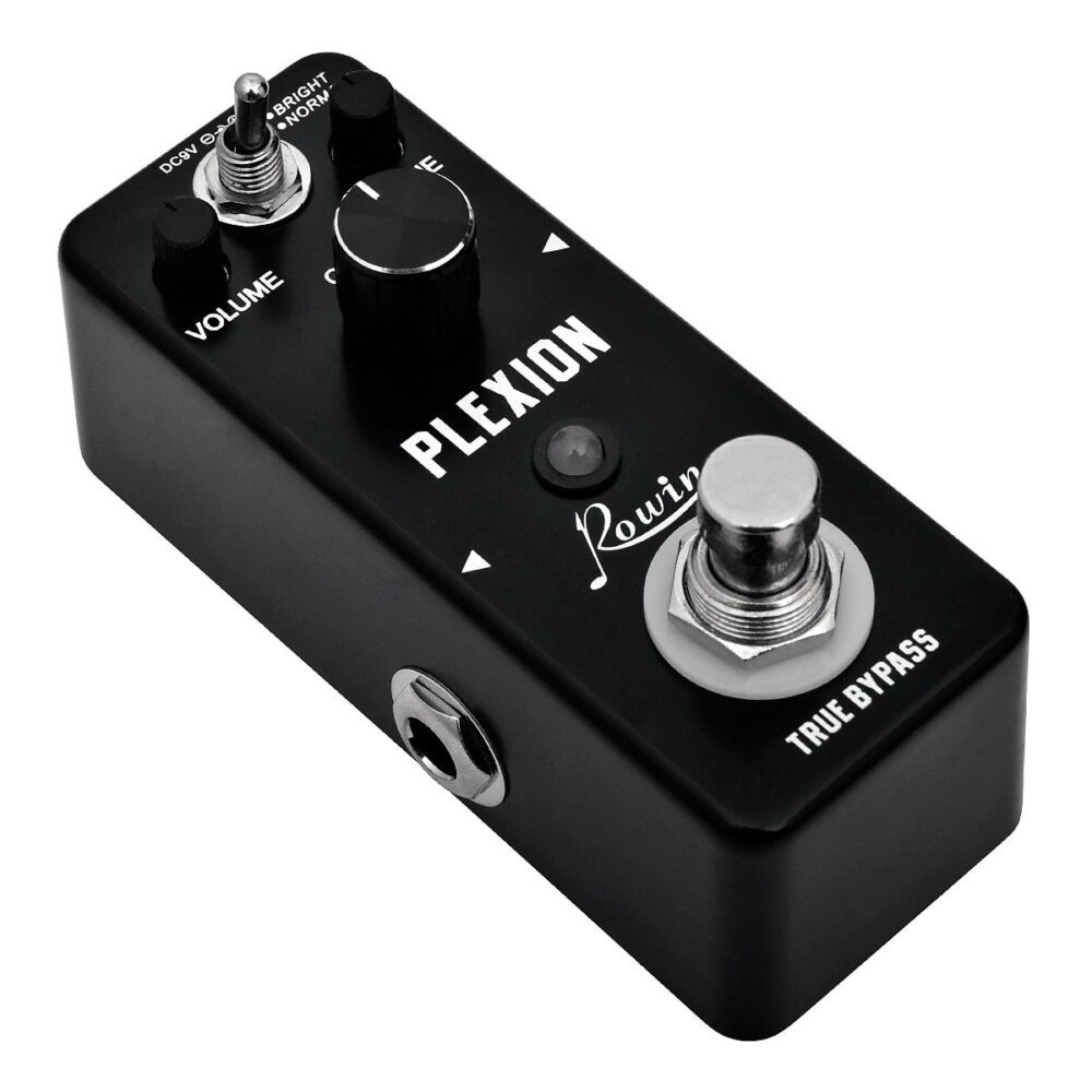 Rowin Plexion Distortion Pedal for Guitar & Bass with Bright and Normal Mode (LEF-324)