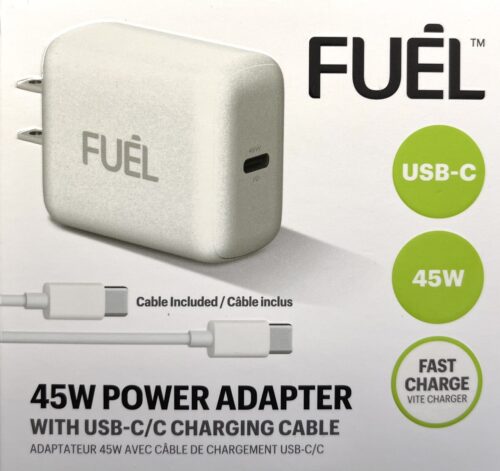 FUEL 45 W Power Adapter with USB-C/C Charging Cable