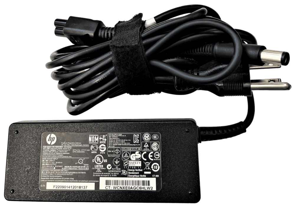 HP A090A00DL AC Adapter for EliteBook, Pavilion, ProBook & More (USED)