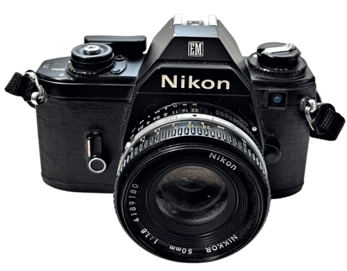 Nikon EM 35 mm SLR Film Camera with 50 mm f1.8 Lens (USED)
