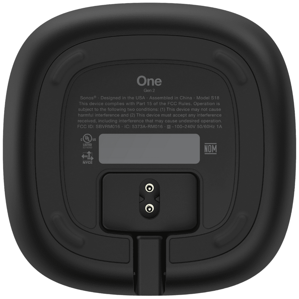 Sonos One (2nd Generation) Voice Controlled Smart Speaker (Black) (ONEG2US1BLK)