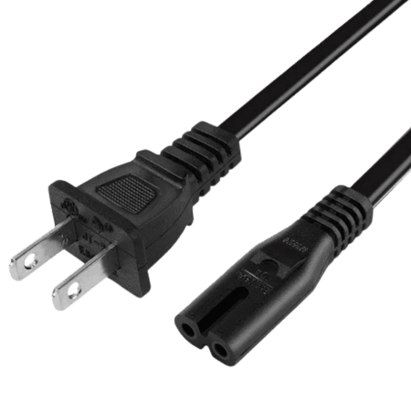 2-Prong Laptop AC Power Cord Cable