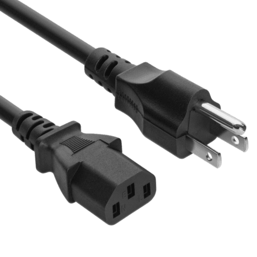 3-Prong Universal AC Power Cord Cable