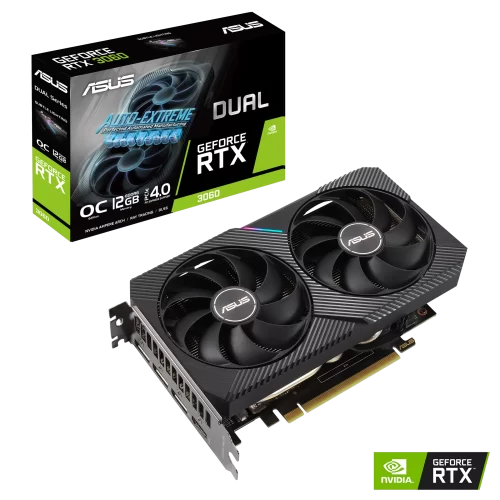 ASUS Dual GeForce RTX 3060 V2 OC Edition LHR Graphics Card (DUAL-RTX3060-O12G-V2)