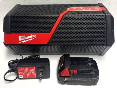Milwaukee M18/M12 Wireless Jobsite Speaker (2891-20) and Milwaukee M18 REDLITHIUM 1.5 Compact Battery Pack (USED)
