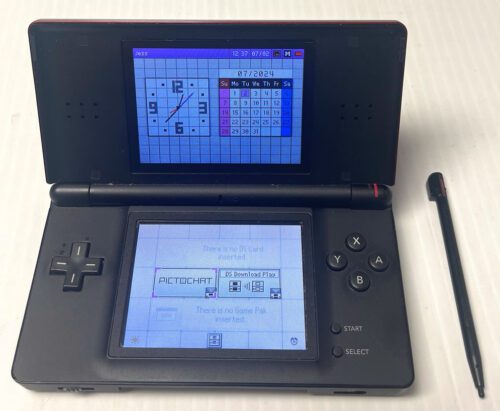 Nintendo DS Lite Console (Crimson Red Black) (USED Video Game Console)