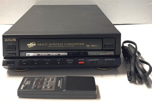 Aiwa HV-M110SU Video Cassette Recorder (VCR) Multi System Converter Digital with Remote (PAL, MESECAM, NTSC 3.58, NTSC 4.43) (USED)