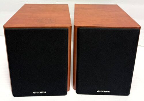Curtis Dynamic Speaker System 4 Ohm Wood Grain Bookshelf Speakers (A Pair) (USED)