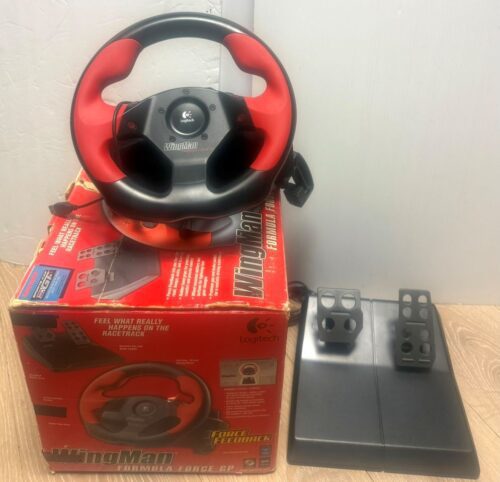 Logitech WingMan Formula Force GP USB Force Feedback Steering Wheel & Pedals (USED)