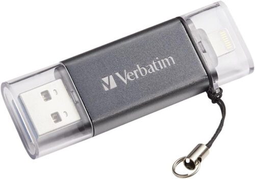 Verbatim Store 'n' Go Dual 64 GB USB 3.0 Flash Drive for Apple Lightning Devices (Model: 49301) (Graphite)