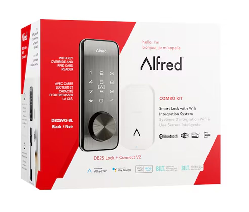 Buy Alfred DB2S Bluetooth Smart Lock Bundle with Wi-Fi Bridge & Key ...