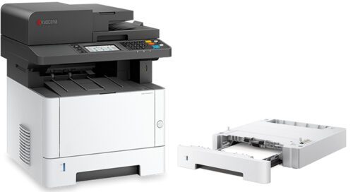 Kyocera Ecosys MA4000WIFX Wireless Laser Multifunction Monochrome Printer (Copier/Fax/Printer/Scanner) plus one extra Kyocera PF-1100 Paper Feeder Drawer (USED)