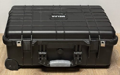 MEIJIA Rolling Waterproof Camera Hard Case with wheels and foam (21.89 x 13.81 x 9.06 inches) (USED)