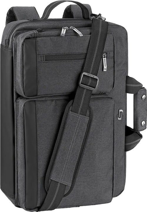 Solo New York Duane Hybrid 15.6-inch Laptop Briefcase Backpack (Gray)