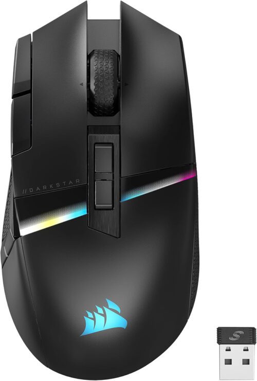 Corsair Darkstar Wireless RGB MMO Gaming Mouse with 15 Programmable Buttons (CH-931A011-NA) (USED)