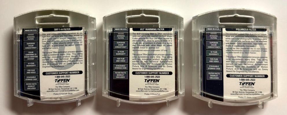 Tiffen 52mm SKY 1-A Filter/Tiffen 58mm 812 Warming Filter/Tiffen 67mm Circular Polarizer Filter (USED) - Image 2