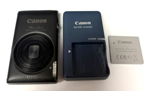 Canon PowerShot ELPH 300 HS 12.1 MP 5x Optical Zoom Digital Camera (Black) (USED)