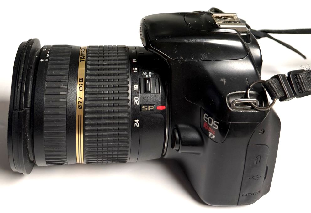 Canon EOS Rebel T3 12.2MP DSLR Camera with Tamron AF 10-24mm f/3.5-4.5 SP Di II LD Aspherical (IF) Lens and Cameron 77mm Multi-Coated Protector Filter (USED) - Image 4