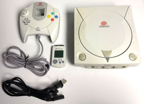 SEGA Dreamcast Console (HKT-3020) Bundle with Controller and Visual Memory Unit VMU (USED)