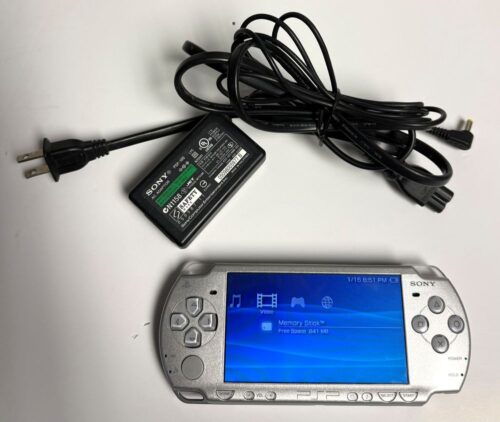 Sony Playstation PSP-2001 Portable Console With Charger (Silver) (USED)