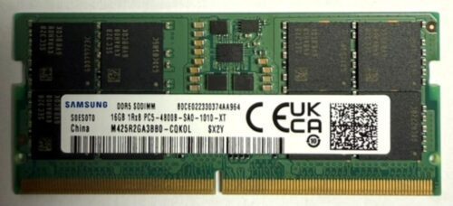Samsung 16GB DDR5 4800MHz SODIMM Laptop Memory RAM (M425R2GA3BB0-CQKOL) (USED)